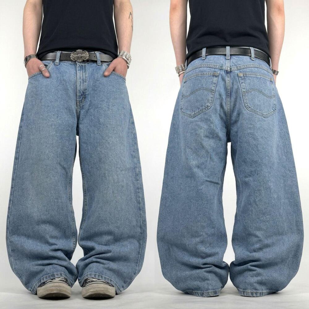 Vintage y2k faded stonewash archive baggy wide leg skater grunge jeans